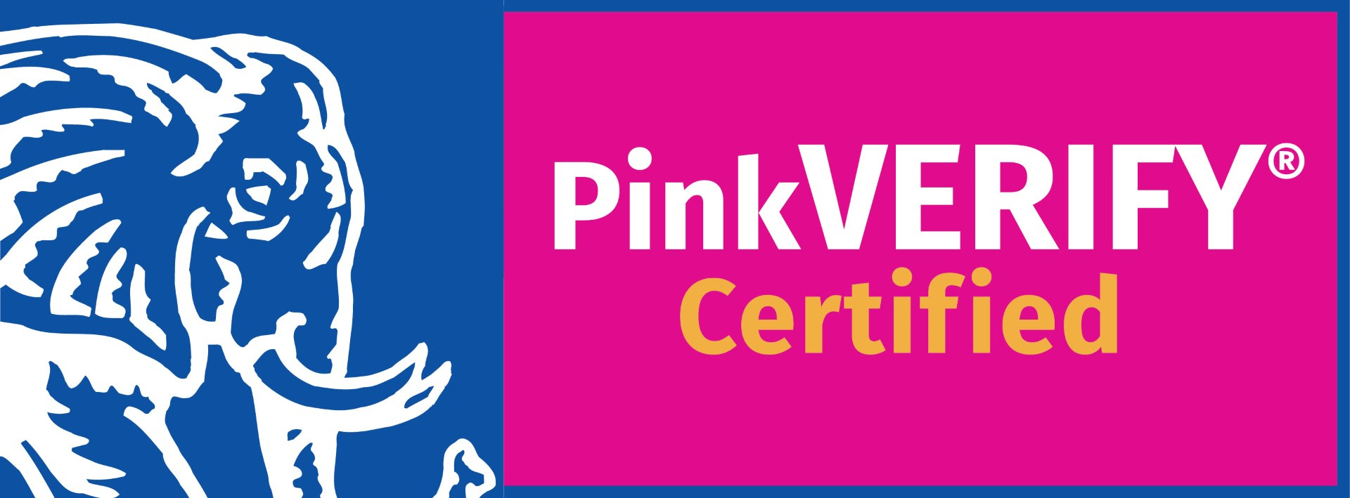 SysAid’s mammoth logo beside PinkVERIFY Certified badge, highlighting trusted ITSM solutions and industry compliance. - SysAid